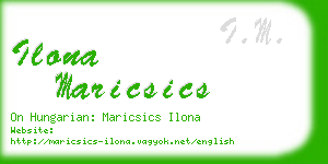 ilona maricsics business card